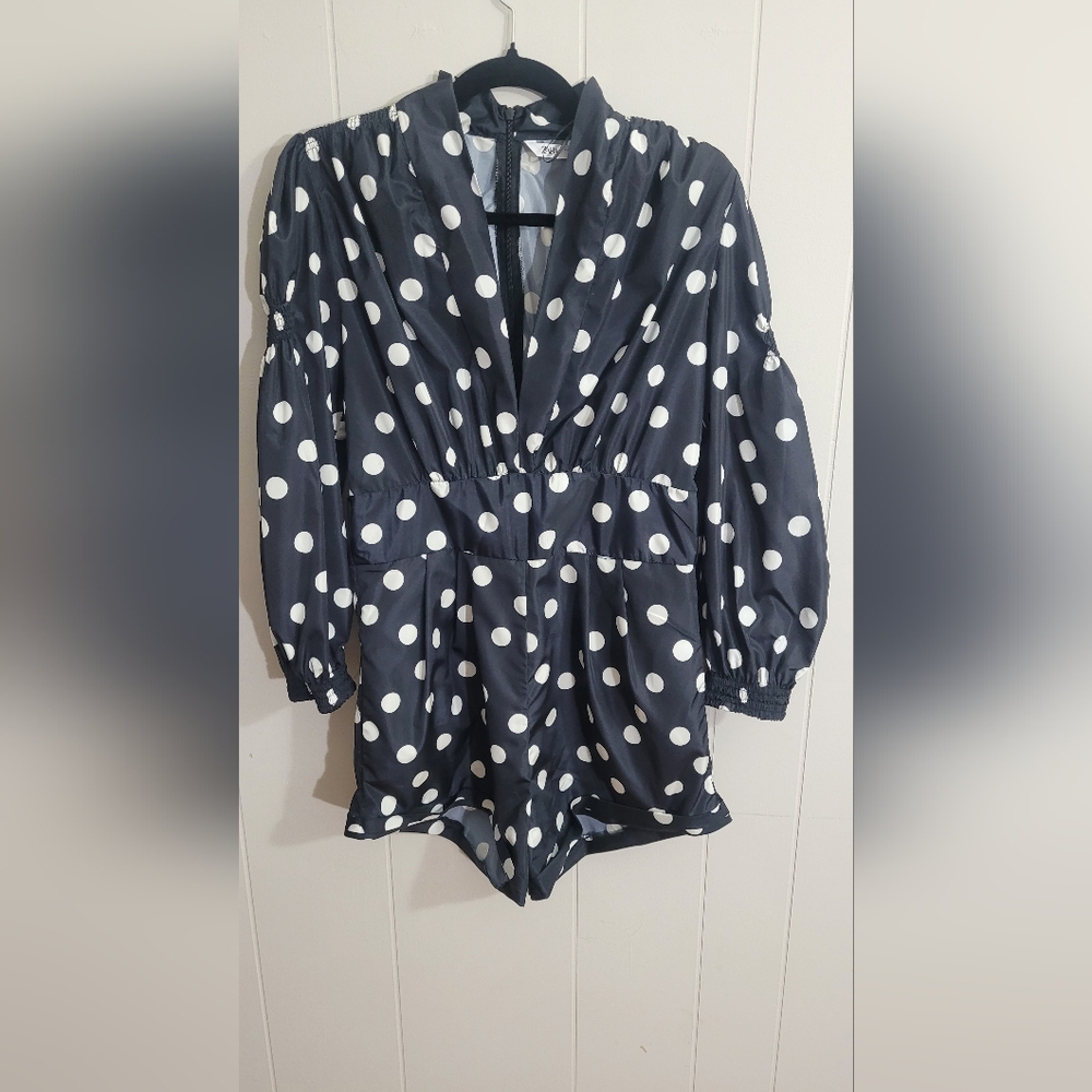 Zara Black and White Polka Dot Dress